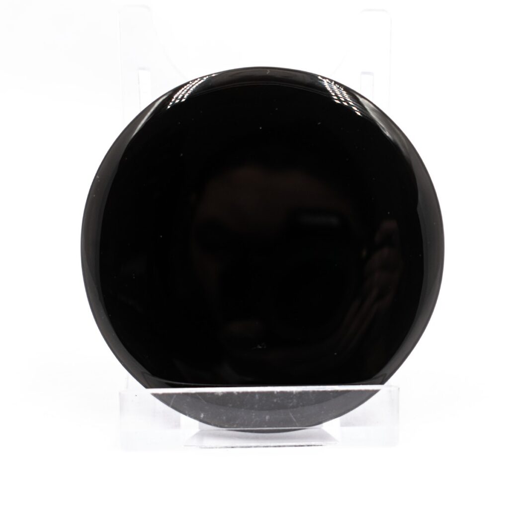 Obsidián černý - zrcátko - malé