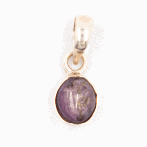 Rubín hvězdový - stříbrný přívěsek RHT17