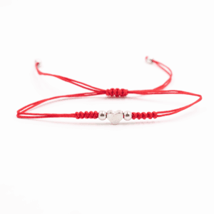 Srdce - červený náramek se shamballa zapínáním AL21