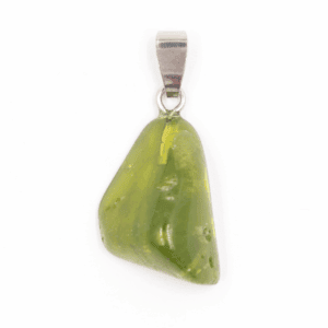 Vesuvianit - tromlovaný kámen - stříbrný přívěsek VES10