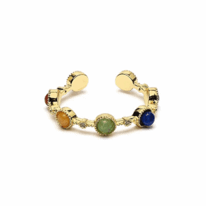 7 čakrových minerálů - prsten PRK66