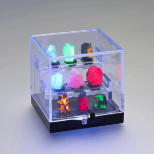 Fluorescenční minerály - sada surových kamenů