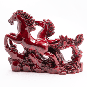 2 běžící koně - soška feng shui - velká
