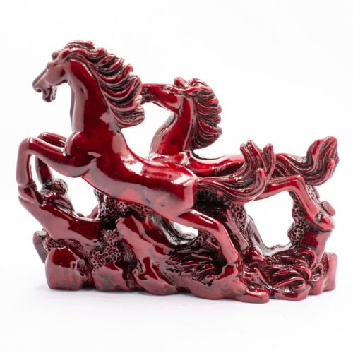 2 běžící koně - soška feng shui - velká