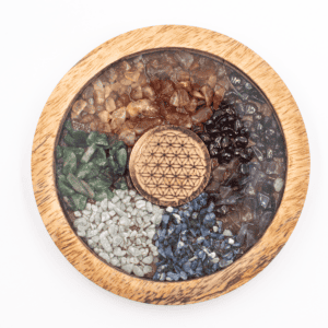 Čakrové minerály - Květ života - Podtácek - VADA VAD692