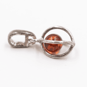 Jantar - kulička - stříbrný přívěsek - VADA VAD696