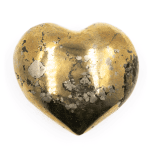 Chalkopyrit - srdce - tromlovaný kámen CHR1