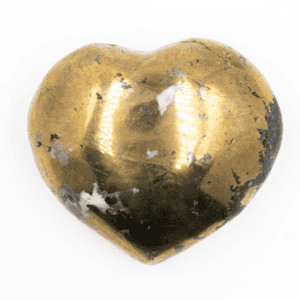 Chalkopyrit - srdce - tromlovaný kámen CHR2