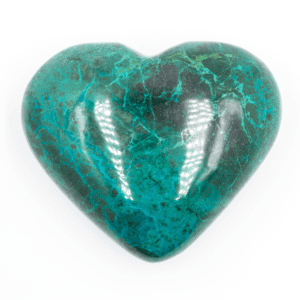 Chryzokol - srdce - tromlovaný kámen CRS5