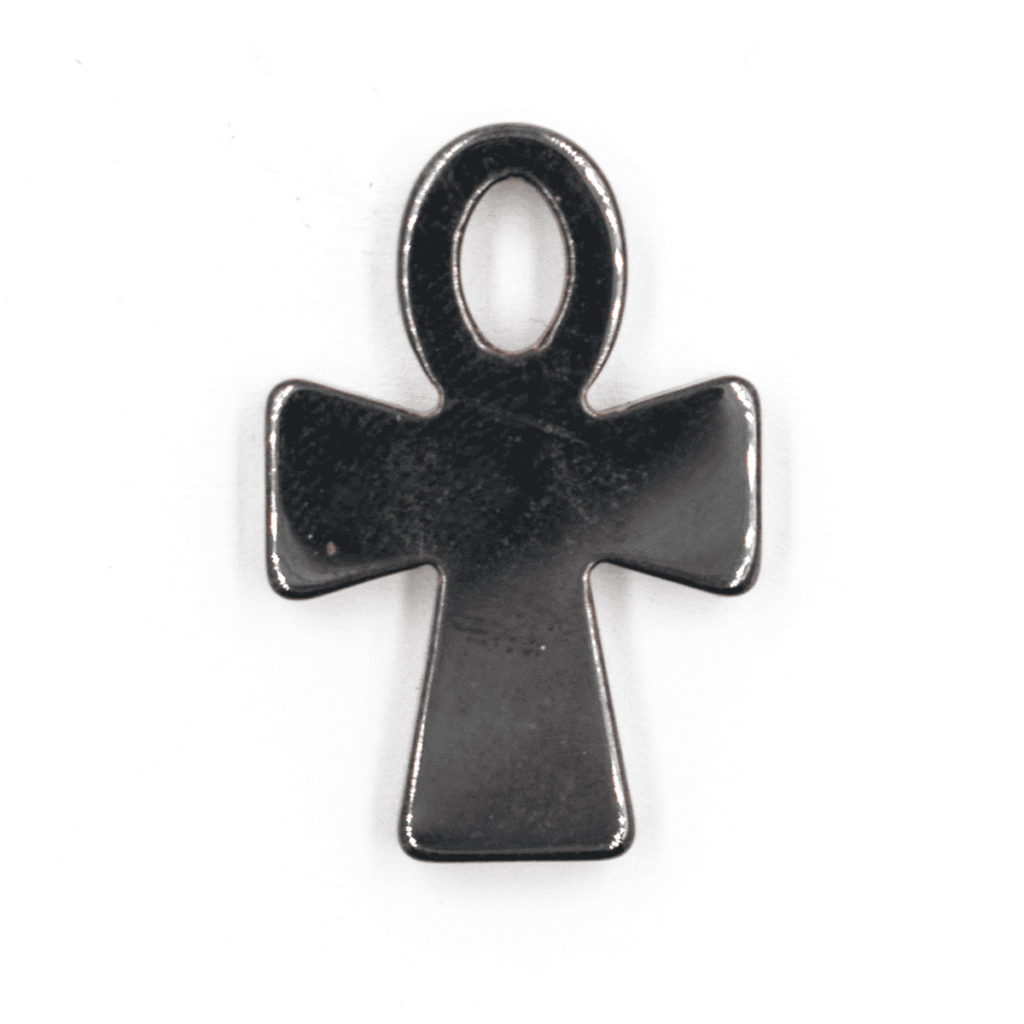 Hematit - Ankh - tromlovaný kámen - přívěsek