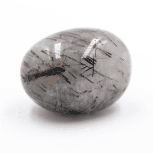 Křišťál s turmalínem - tromlovaný kámen B kvalita