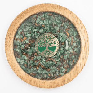 Avanturín zelený a tygří oko - Strom života - Podtácek - VADA VAD718