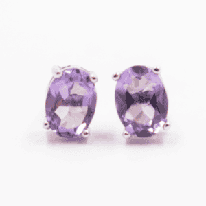 Ametyst - stříbrné náušnice GNA53