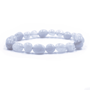 Chalcedon modrý - náramek čočka