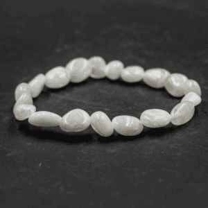 Měsíční kámen bílý - náramek čočka