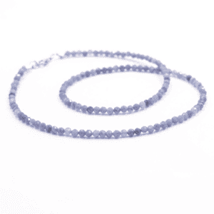 Tanzanit - náhrdelník fazetovaný kulička