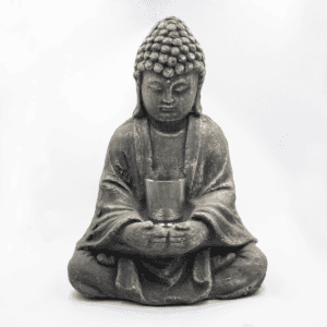 Buddha - svícen Feng Shui - šedý - VADA VAD728