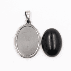 Obsidián černý - ovál - přívěsek - VADA VAD748