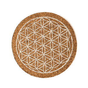 Podtácek - květ života - bílý