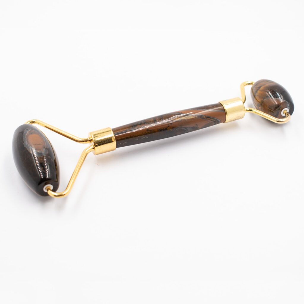 Tygří oko - Masážní váleček na obličej (Face roller) - zlatá barva - VADA VAD734
