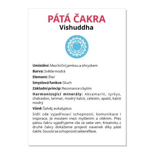 5. čakra - kartička