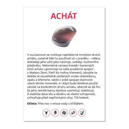 Achát - kartička