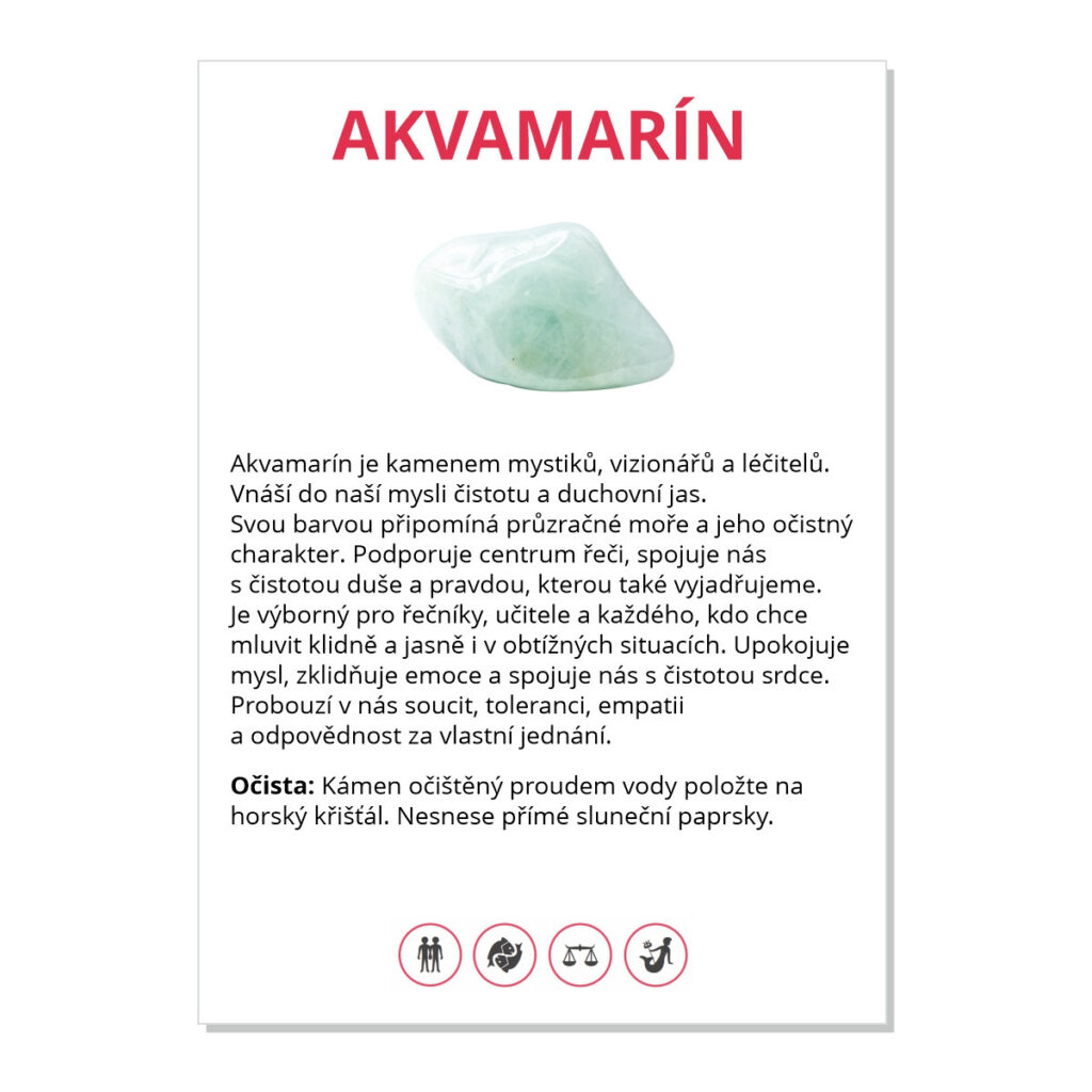 Akvamarín - kartička