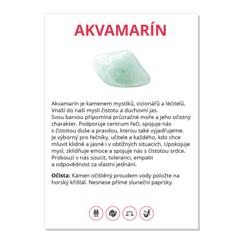 Akvamarín - kartička