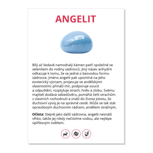 Angelit - kartička