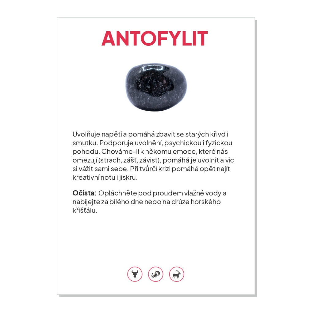 Antofylit - kartička
