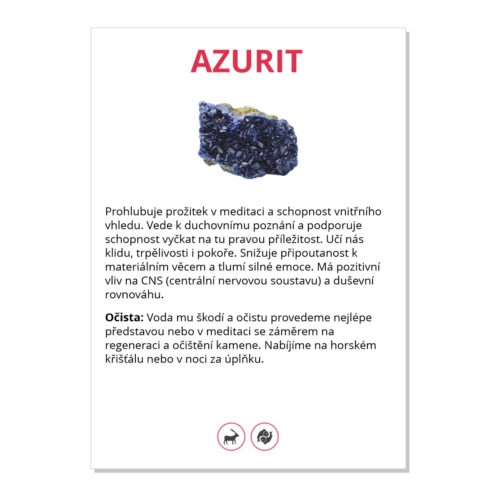 Azurit - kartička