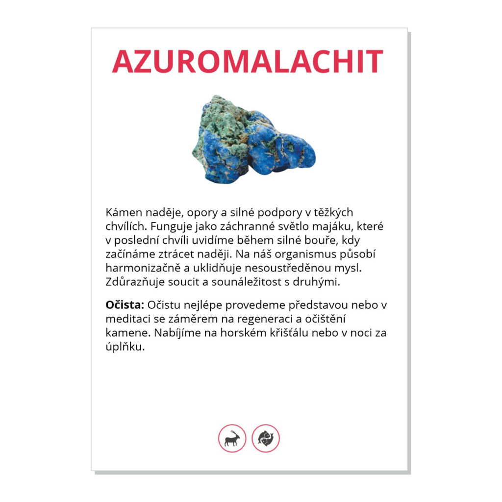 Azuromalachit - kartička