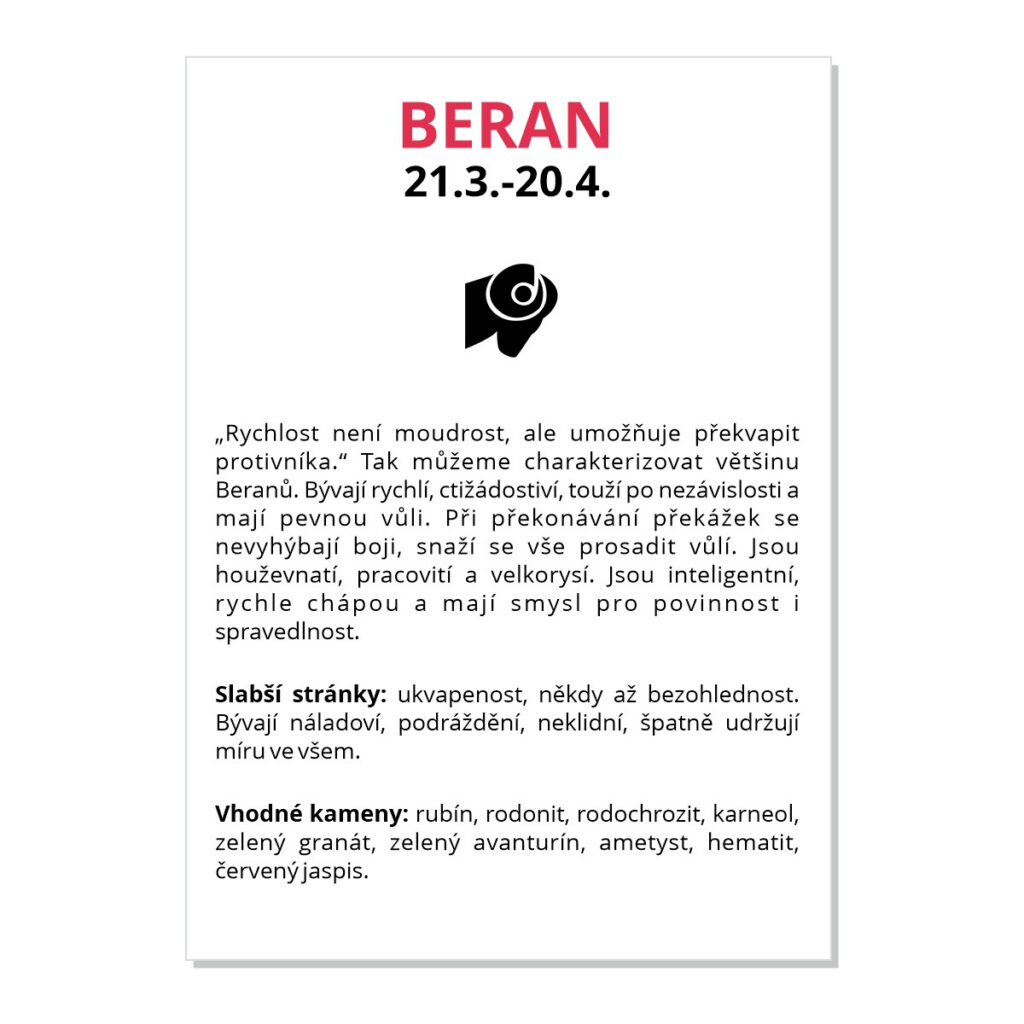 Beran - kartička