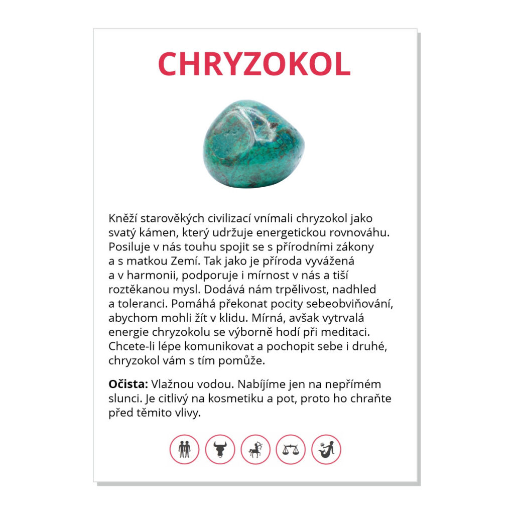 Chryzokol - kartička