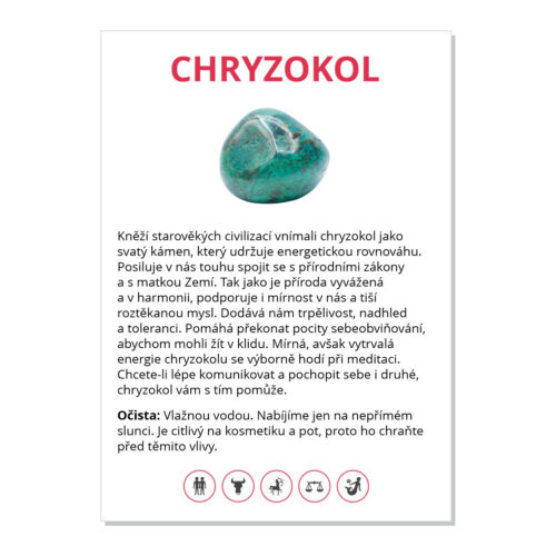 Chryzokol - kartička