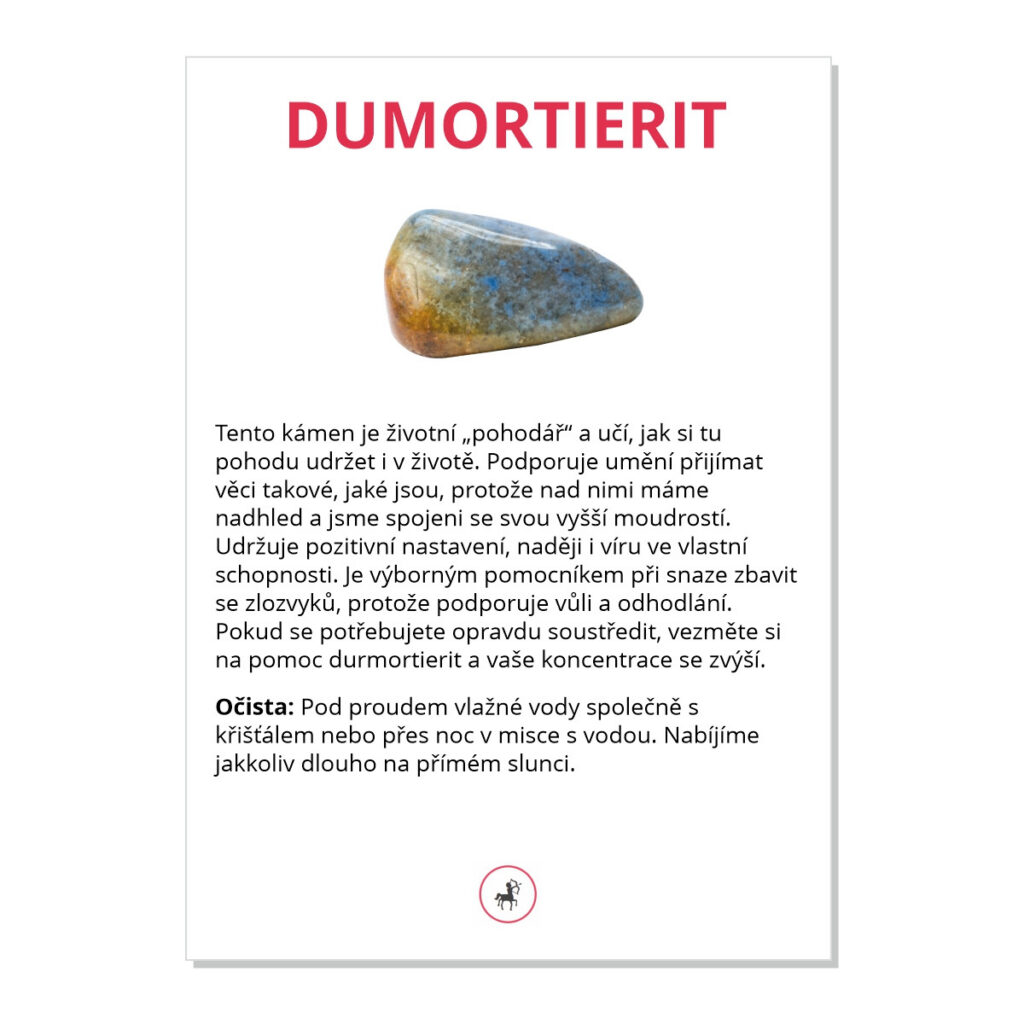 Dumortierit - kartička