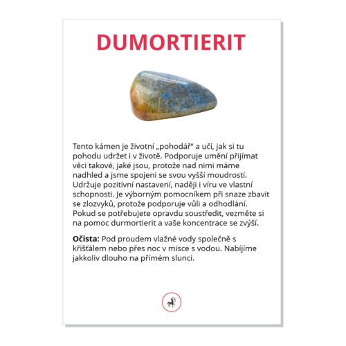 Dumortierit - kartička