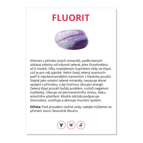 Fluorit - kartička