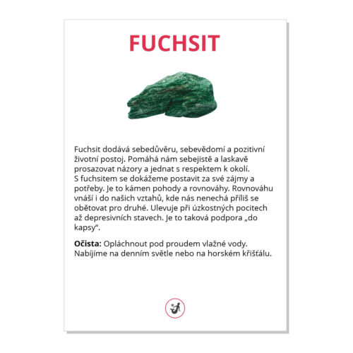 Fuchsit - kartička