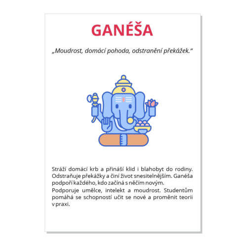 Ganéša - kartička