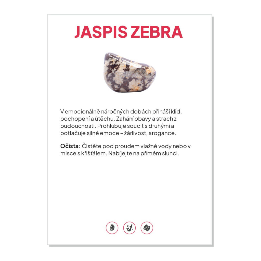 Jaspis zebra - kartička