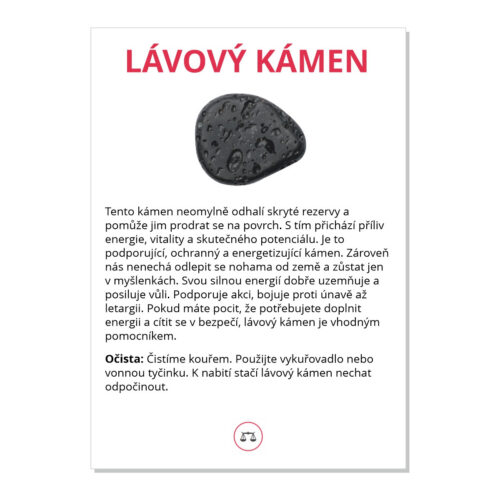 Lávový kámen - kartička