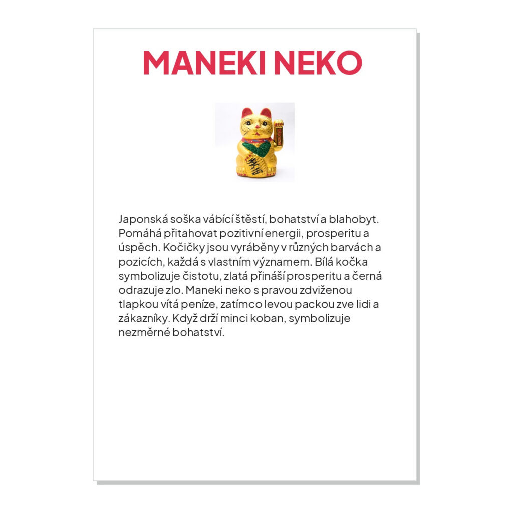 Maneki neko - kartička