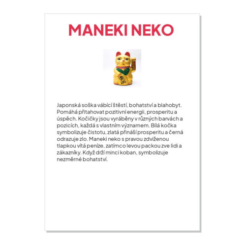 Maneki neko - kartička