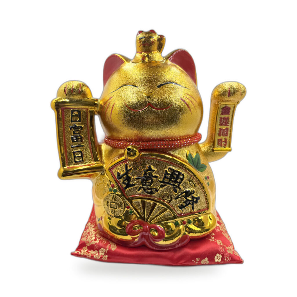 Maneki neko - mávající kočička - feng shui - MAXI H