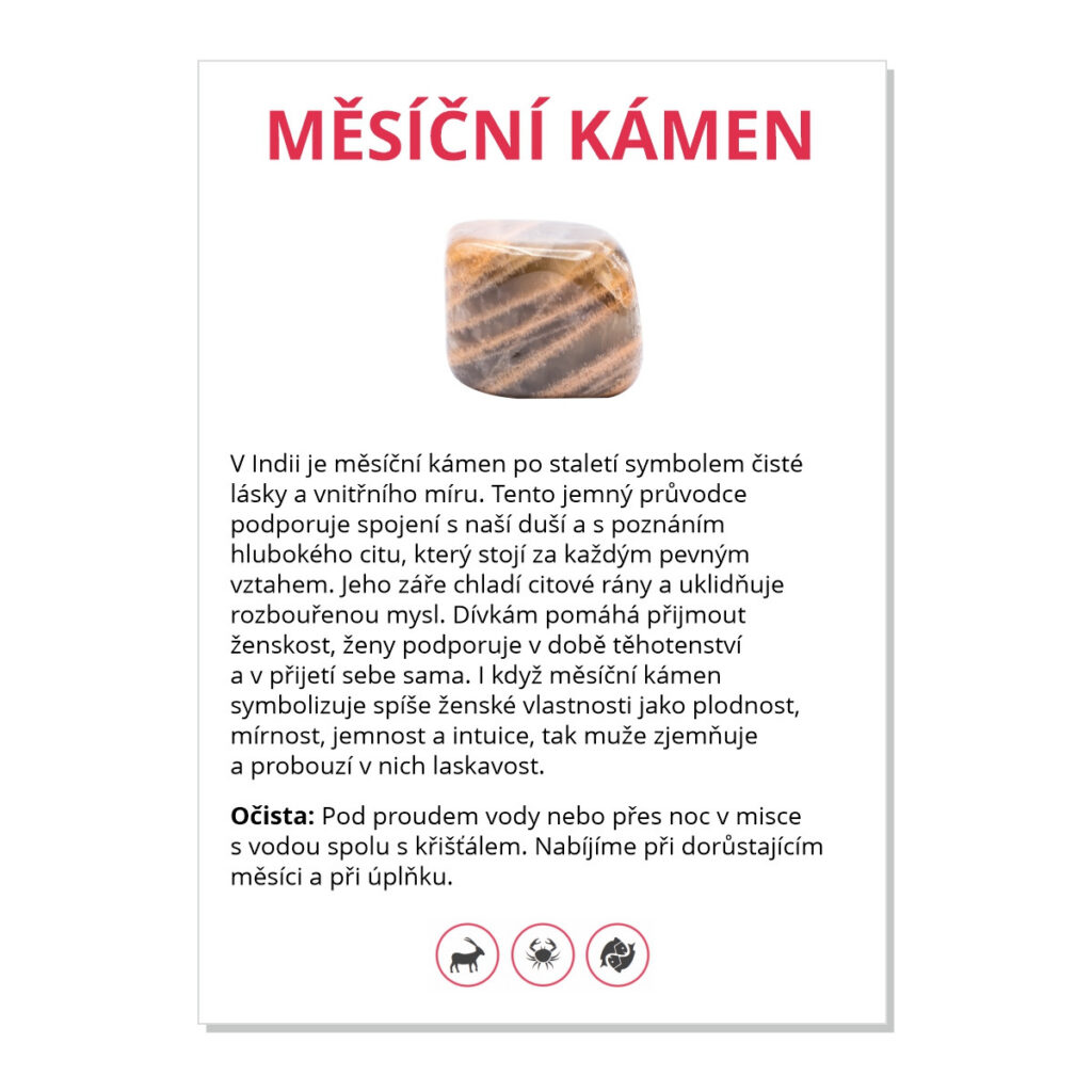 Měsíční kámen - kartička