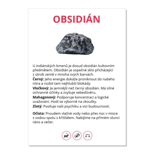 Obsidián - kartička