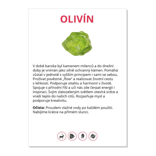 Olivín - kartička