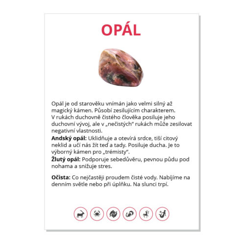 Opál - kartička