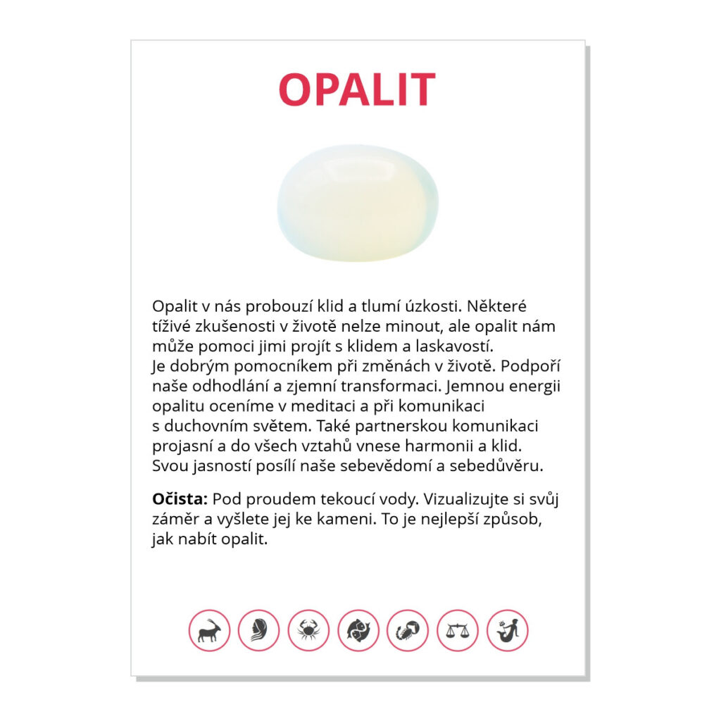 Opalit (syntetický kámen) - kartička